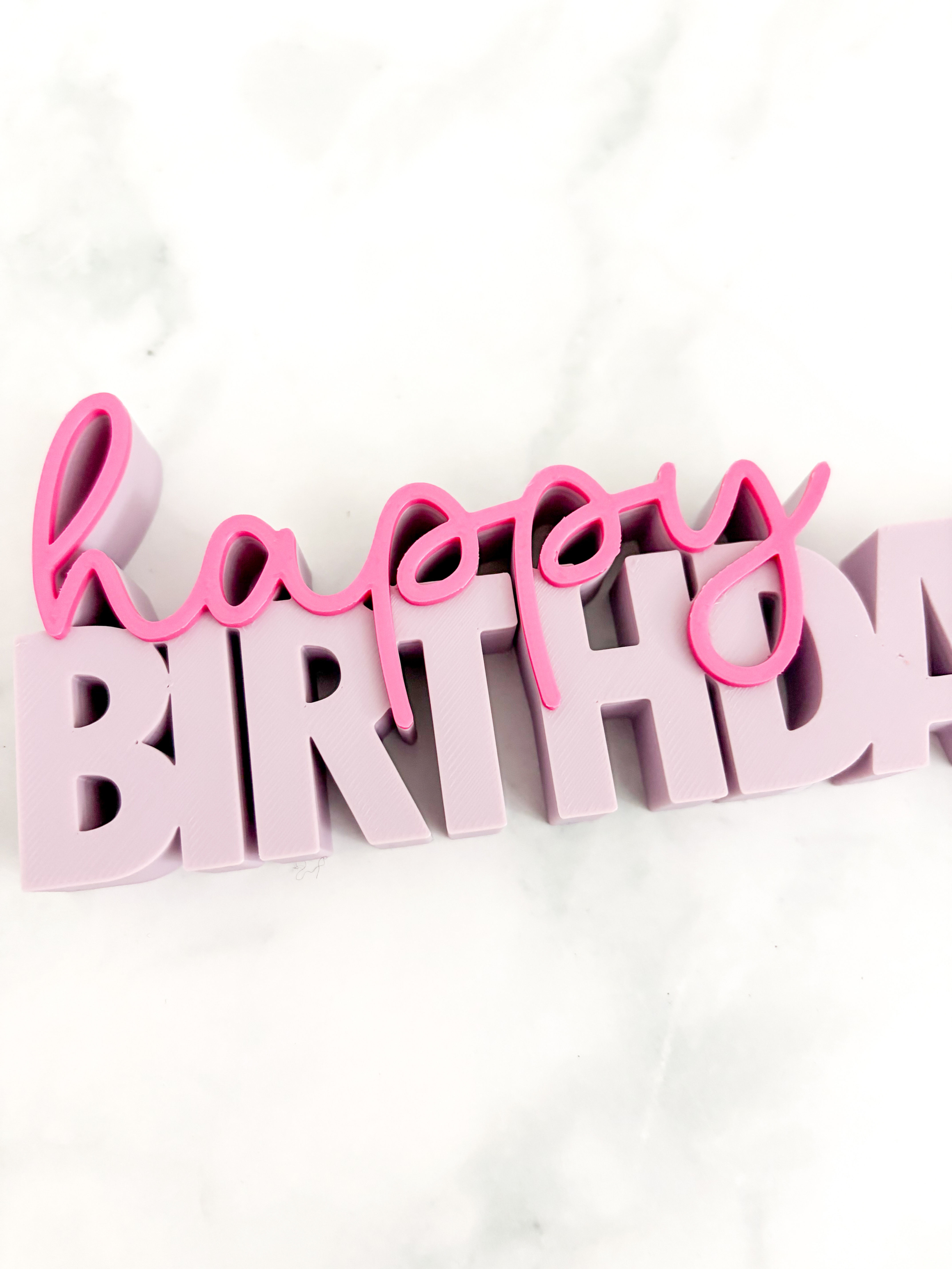 3D-Druck Deko-Objekt „Happy Birthday“