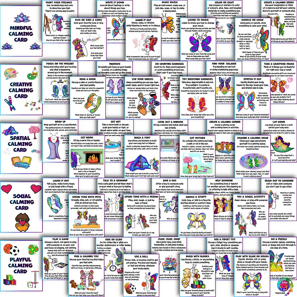 Preview of the Calming Category Cards