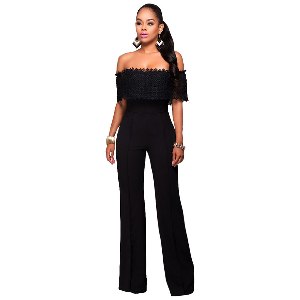 Misstyle Slash Neck Casual Overalls