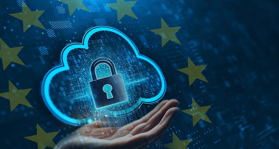 Sicherheit-DSGVO: eine Wolke mit einem Vorhängeschloss