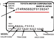 How to find the paint code on your Toyota.