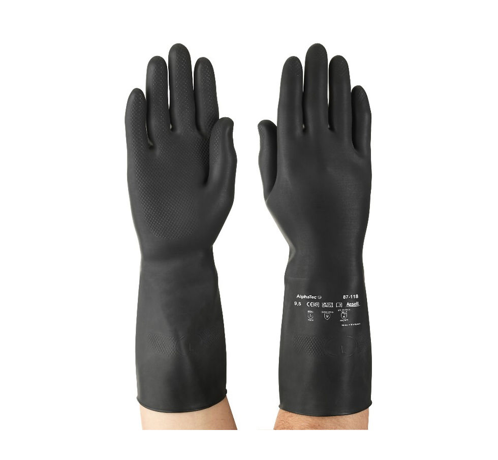 Rubber gauntlets