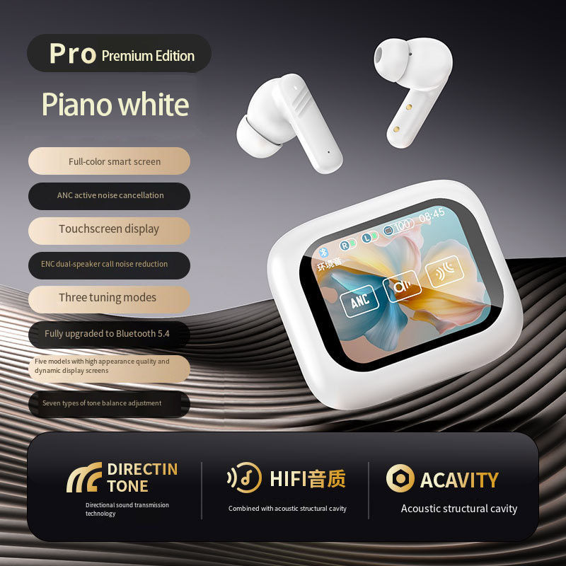 Thumbnail: Bluetooth V5.4 headphones AI translation OWS LCD touch screen sports wireless hi