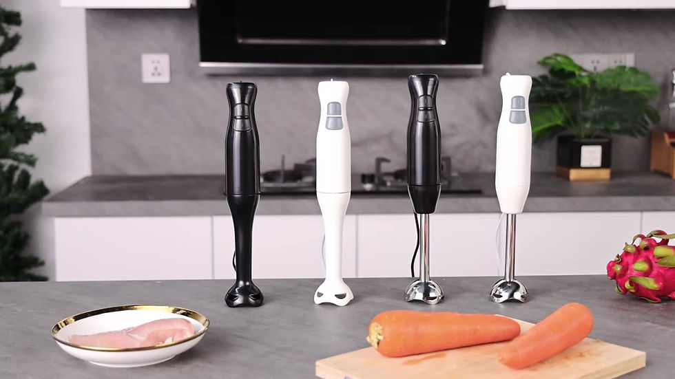 Thumbnail: WANVOAPLS 2-Speed Handheld Immersion Blender - Detachable Shaft for Easy Cleanin