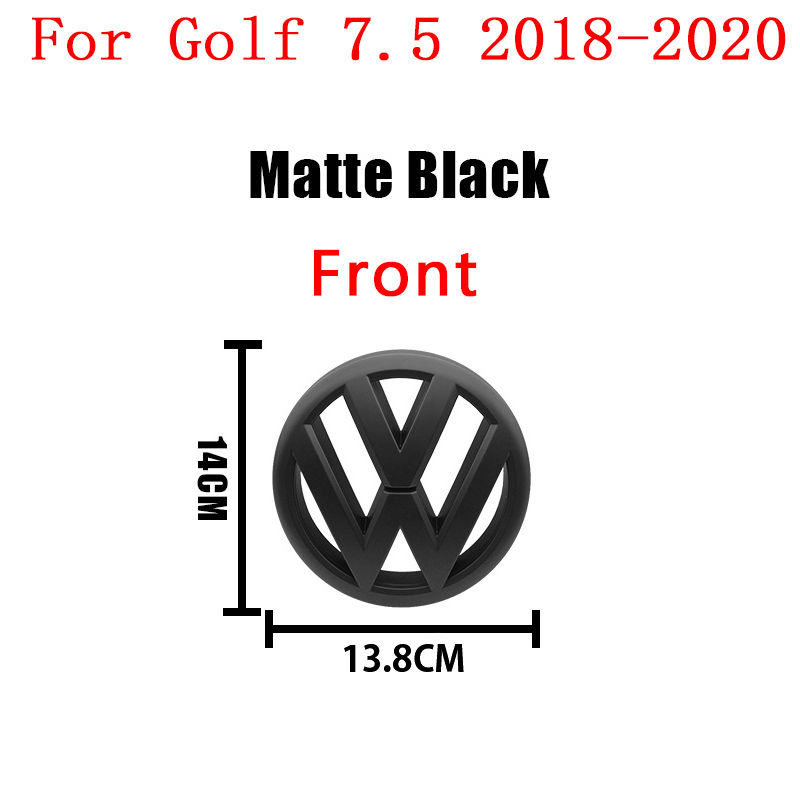 Thumbnail: For Volkswagen Golf 7 MK7 Golf 7.5 MK7.5 140mm 135mm 113mm VW Logo ABS Emblem Ca