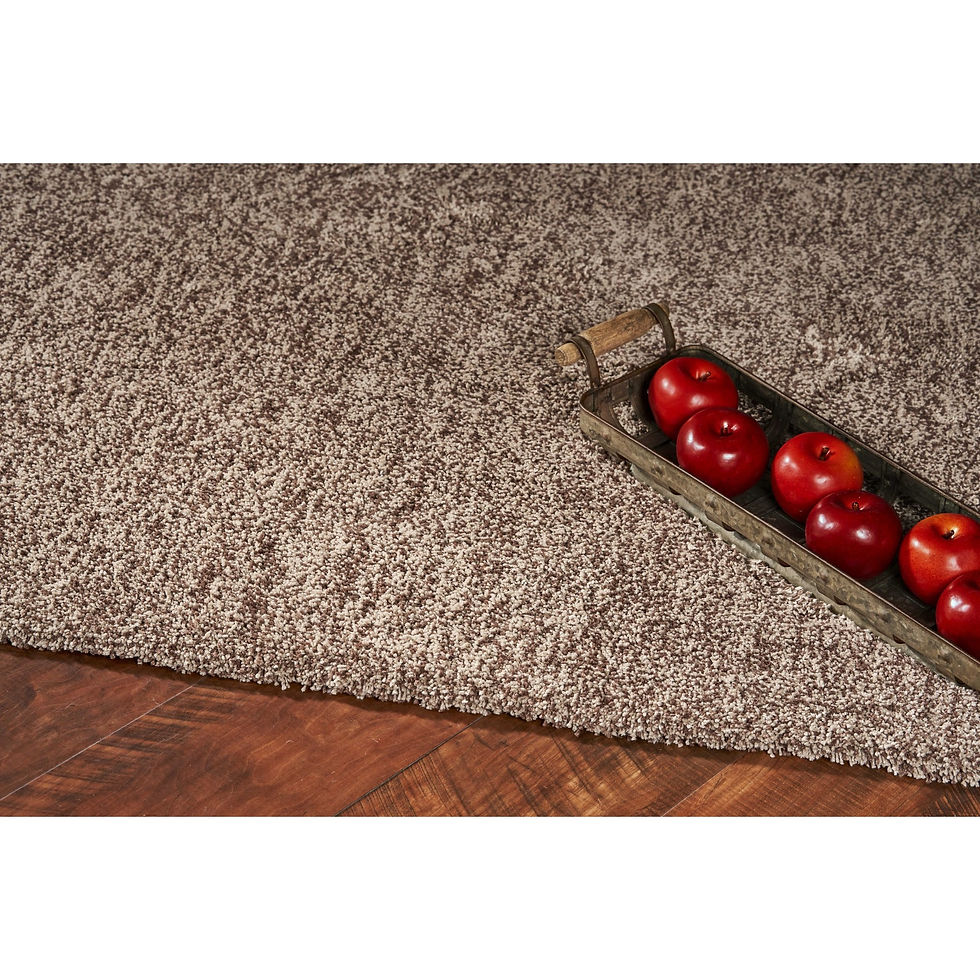 Thumbnail: HMS Classic Beige Shag Hand Woven Area Rug 8' X 10' Viscose Suede Rabbit Fur Tou