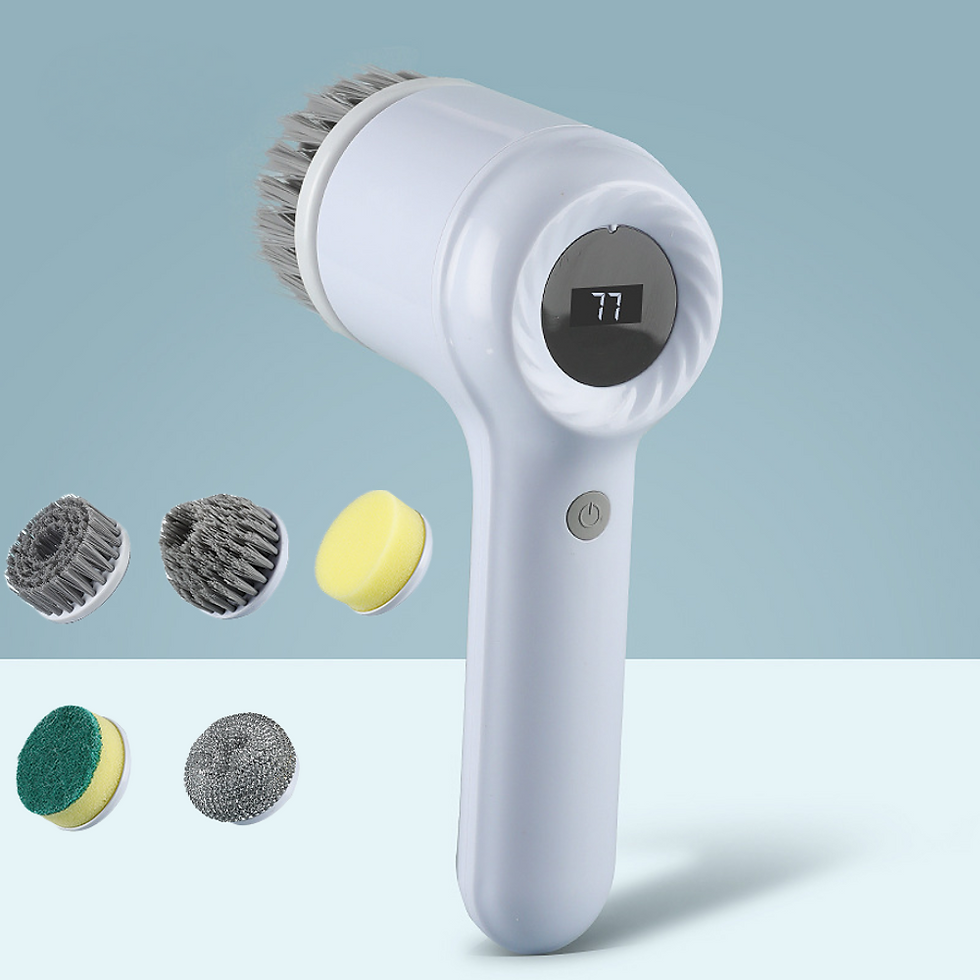 Thumbnail: USB Electric Rotary Scrubber Cleaning Brush,With 5 Brush Head Electric cleaning 