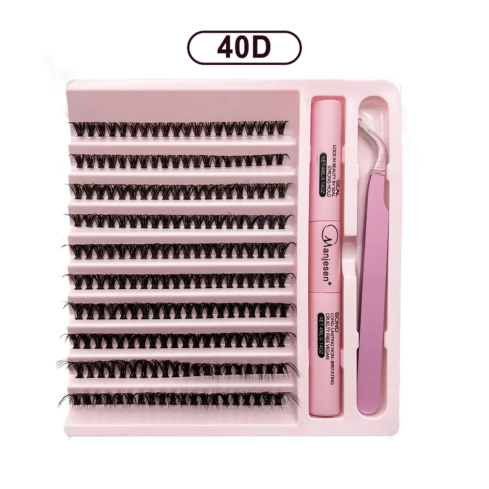 Thumbnail: DIY Lashes Extension Kit Eyelashes 200 PCS Clusters Lash Bond and Seal Makeup To