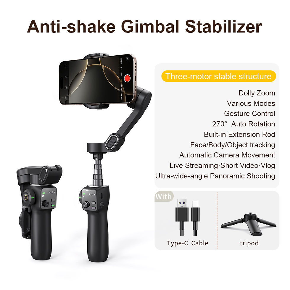 Thumbnail: AOCHUAN Handheld Gimbal Stabilizer 3-Axis Smart V8 For Phone with Extension Rod 