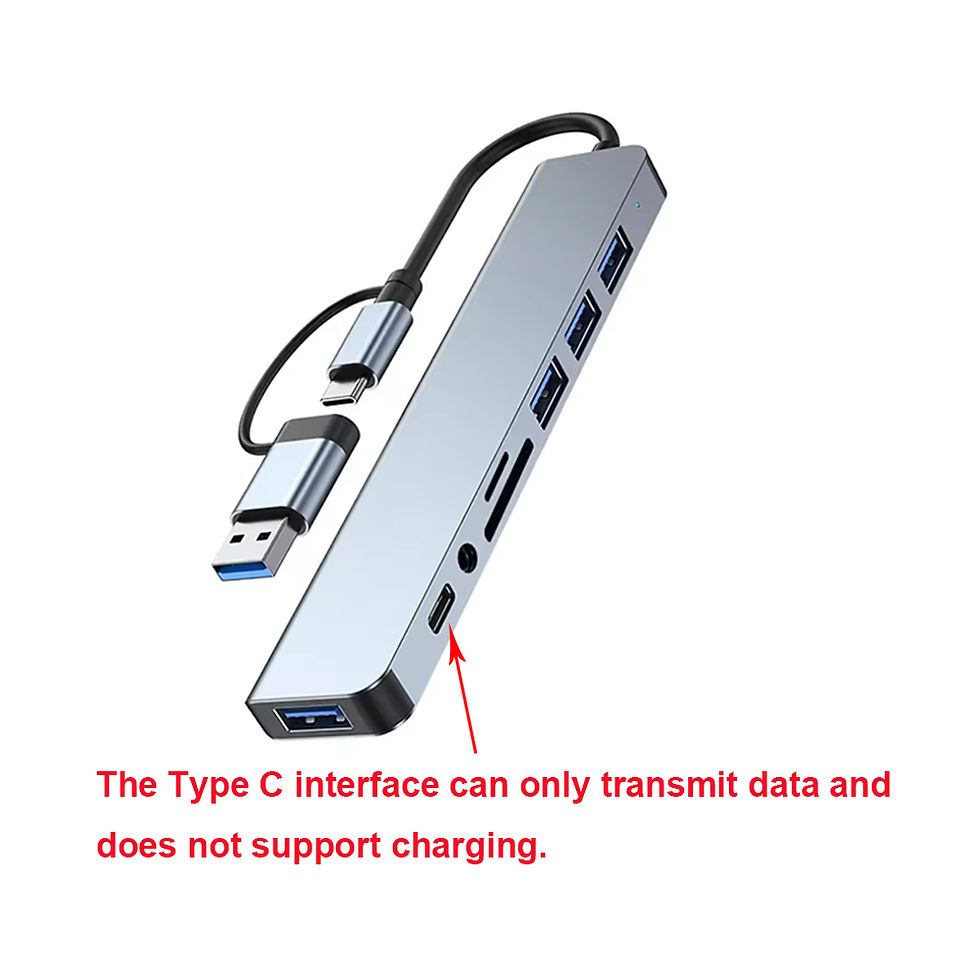 Thumbnail: 8 in 2 USB +Type C HUB Docking Station with 3.5mm Audio Jack Adapter Micro SD Ca