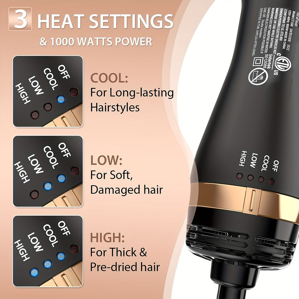 Thumbnail: Hair Dryer Brush Blow Dryer Brush In One, Hot Air Brush Set For Straightening/Dr