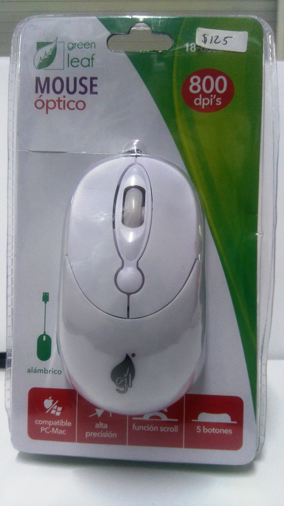 MOUSE ÓPTICO GREEN LEAF