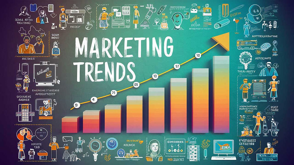 Illustration showing marketing trends