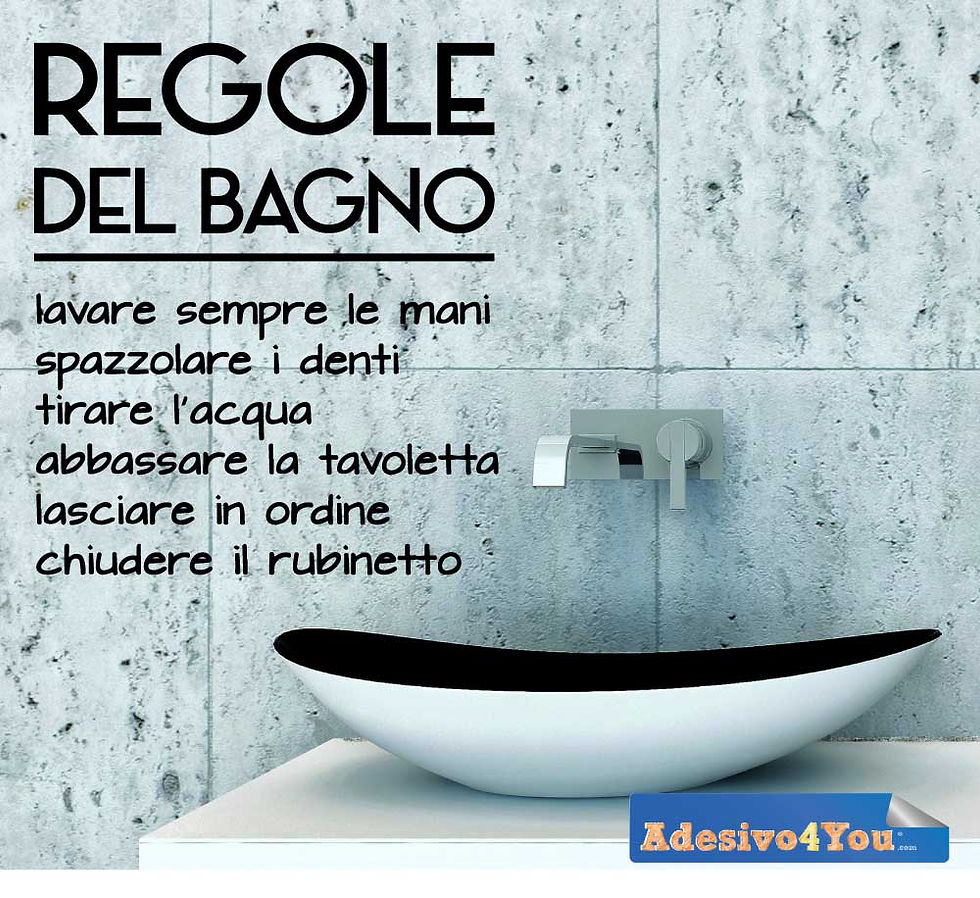 Miniatura: Regole del Bagno Wall Sticker Adesivo da muro Sticker Murale Adesivo4You ®