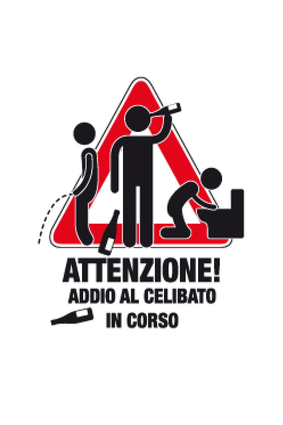 Miniatura: T-shirt Addio al Celibato "ATTENZIONE"