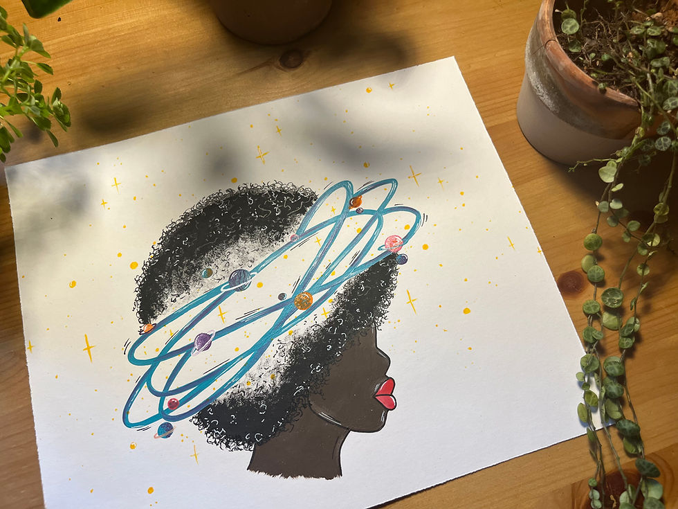 Thumbnail: Space Girl Original Painting
