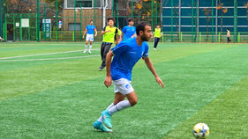 'Torky' Ahmed, an Egyptian footballer, hitting the ground with Seoul Calcio FC