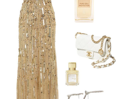 Gold Glam Night: Beauty in every stroke.