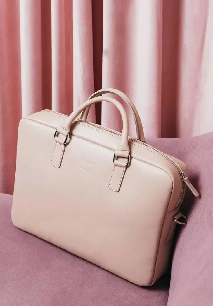 Шкіряна ділова сумка Briefcase 2.0 світло-бежевий - TW-Briefcase-2-beige