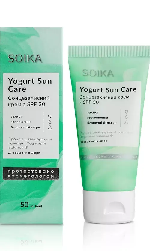 Крем для обличчя сонцезахисний з SPF30 та пребіотичним комплексом Yogurtene Bala