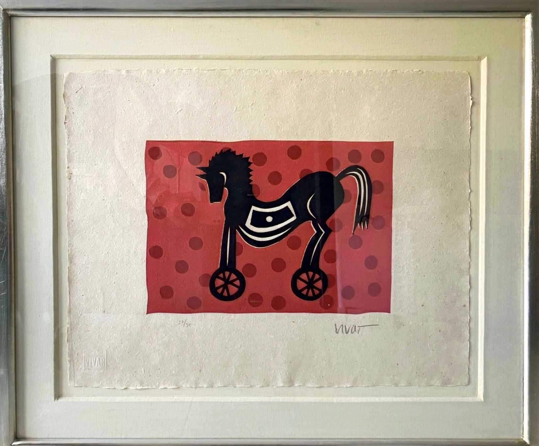 “CABALLO CON CAJÓN”- 76 X 90 cm