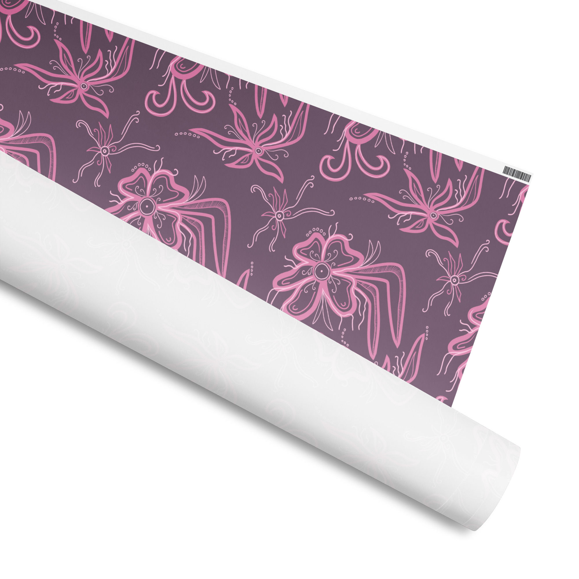 PURPLE FLORAL WRAPPING PAPER