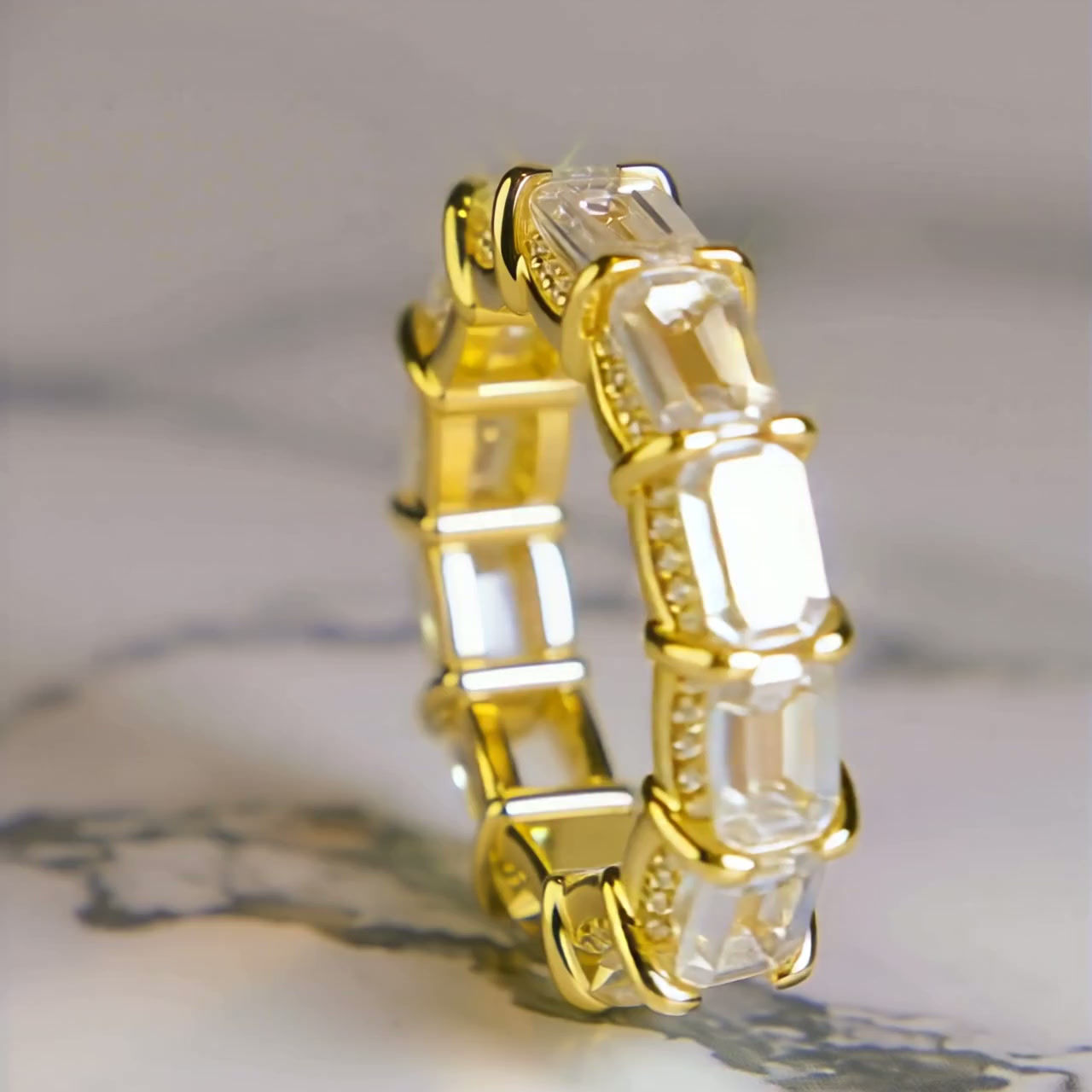 Lab Diamond Baguette Eternity Band