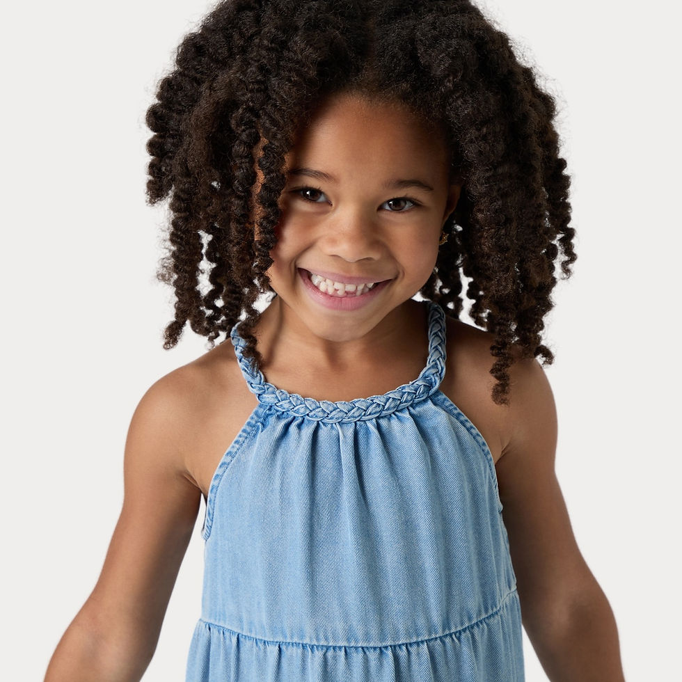 Thumbnail: Little Girls Halter Tiered Dress