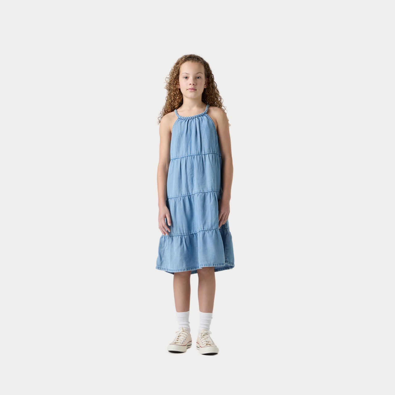 Big Girls Lvg Halter Tiered Dress