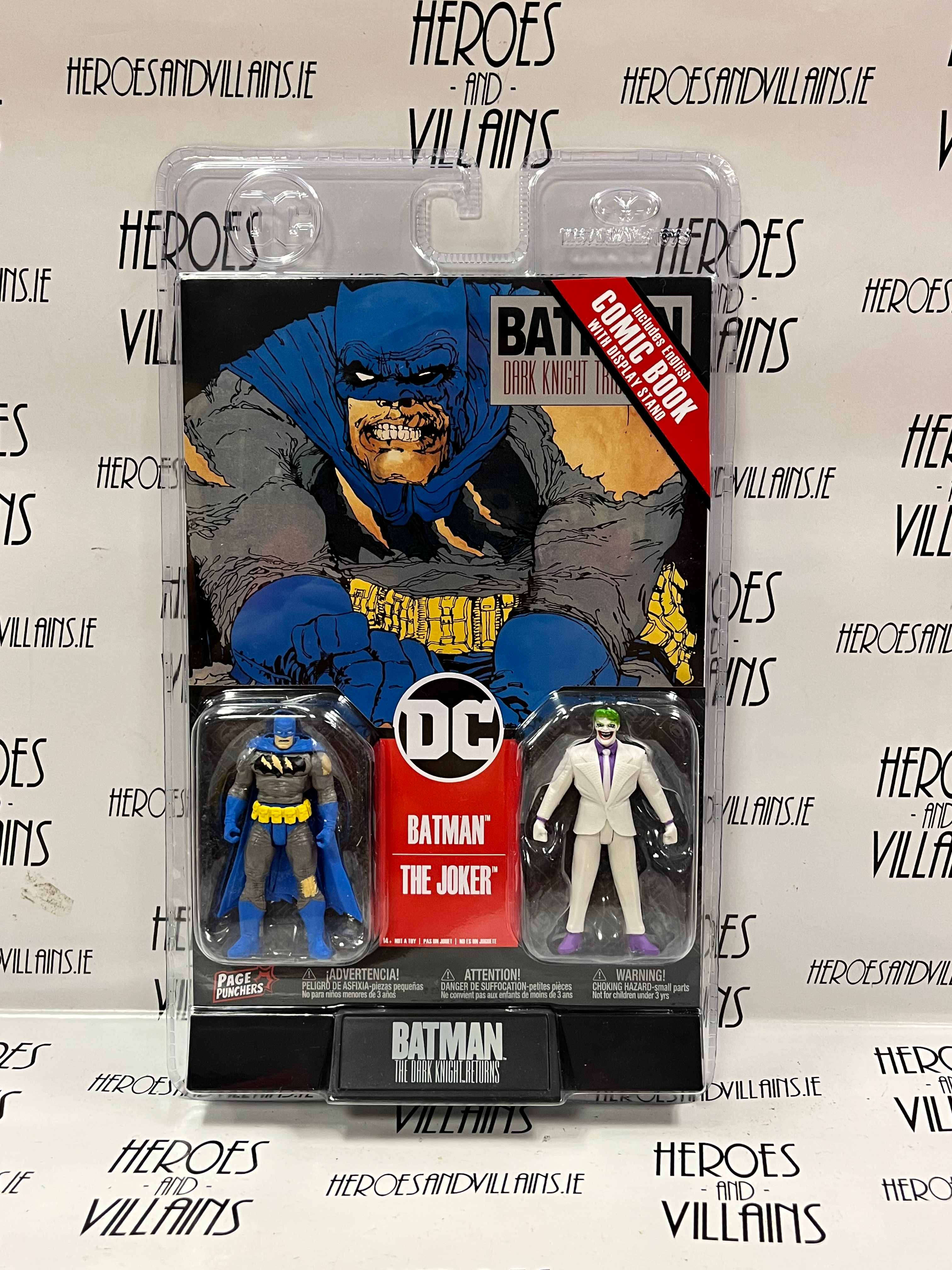 PAGE PUNCHERS 3” THE DARK KNIGHT RETURNS #2 WITH BATMAN AND JOKER (MCFARLANE TOY