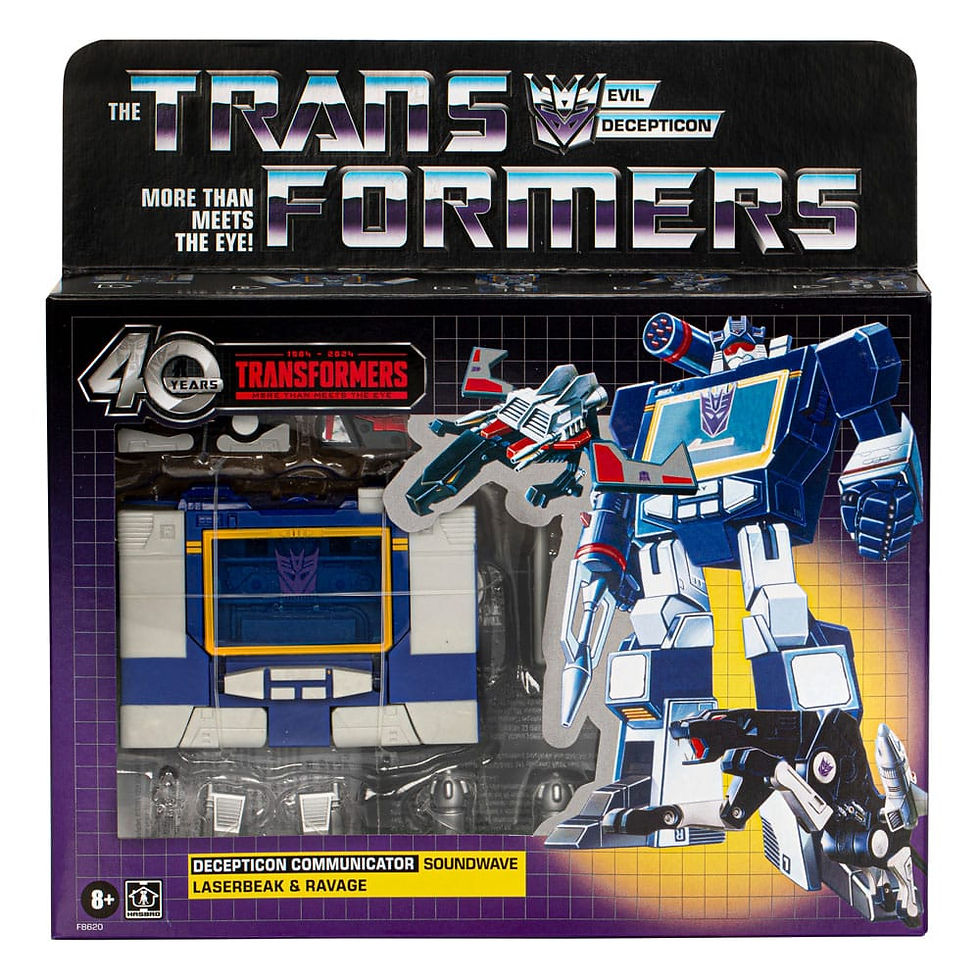 Miniature : TRANSFORMERS 40th ANNIVERSARY RETRO GEN1 DECEPTICON SOUNDWAVE (HASBRO 2024) HEROES VILLAINS IRELAND TOY SHOP TOYS DUBLIN