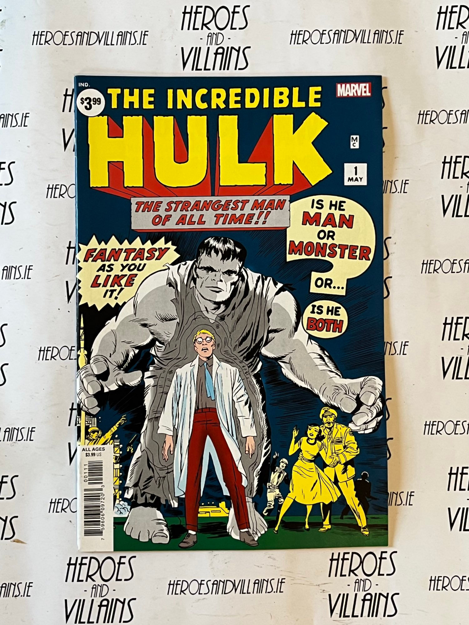 THE INCREDIBLE HULK #1 1962 FACSIMILE EDITION REPRODUCTION (MARVEL COMICS 2019)