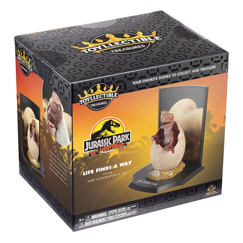 Thumbnail: JURASSIC PARK TOYLLCTIBLES LIFE FINDS A WAY BIRTH OF RAPTOR PVC STATU