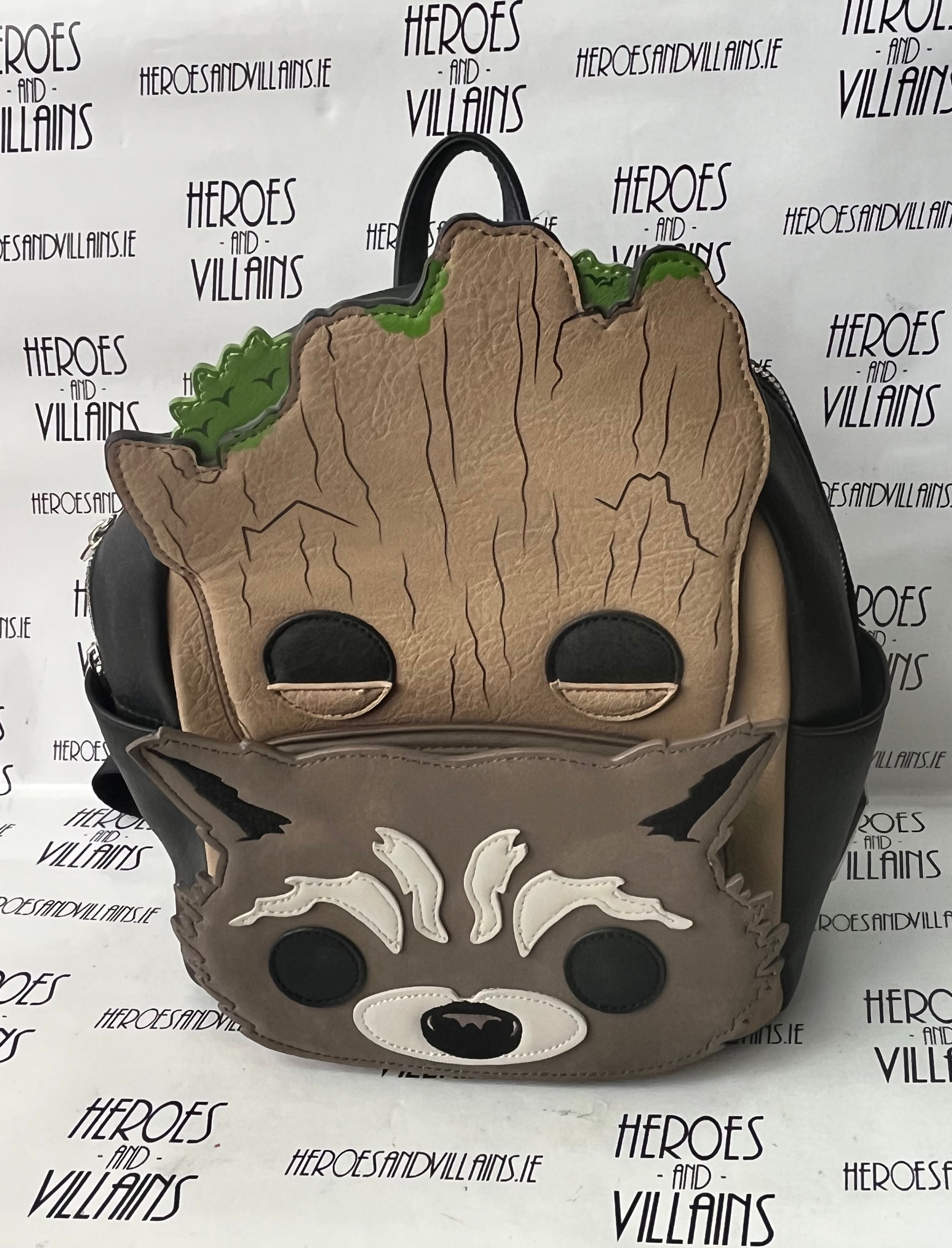 LOUNGEFLY X MARVEL GUARDIANS OF THE GALAXY ROCKET AND GROOT MINI BACKPACK (FUNKO