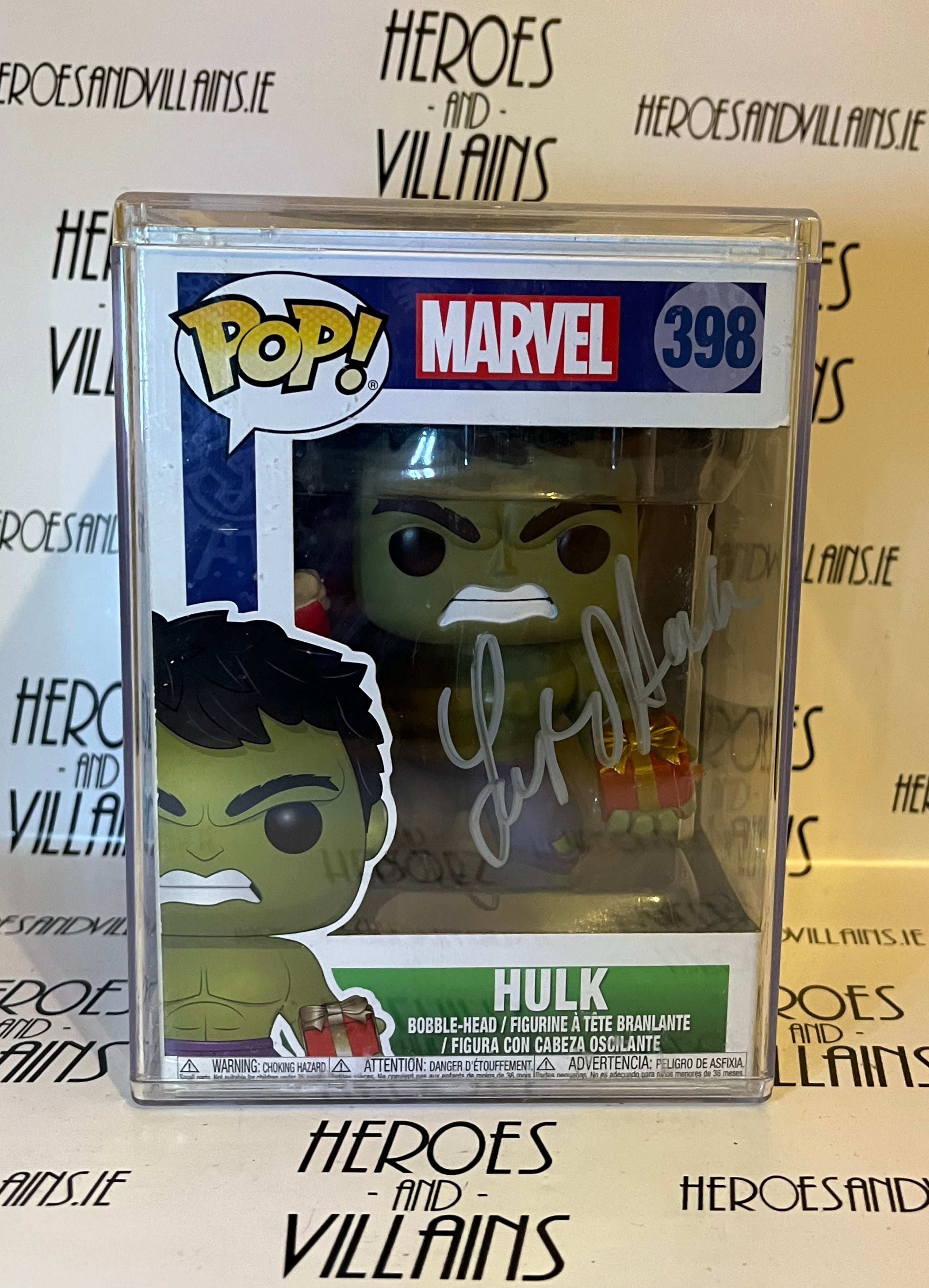 POP! MARVEL 398 CHRISTMAS PRESENTS HULK-SIGNED BY LOU FERRIGNO (FUNKO)