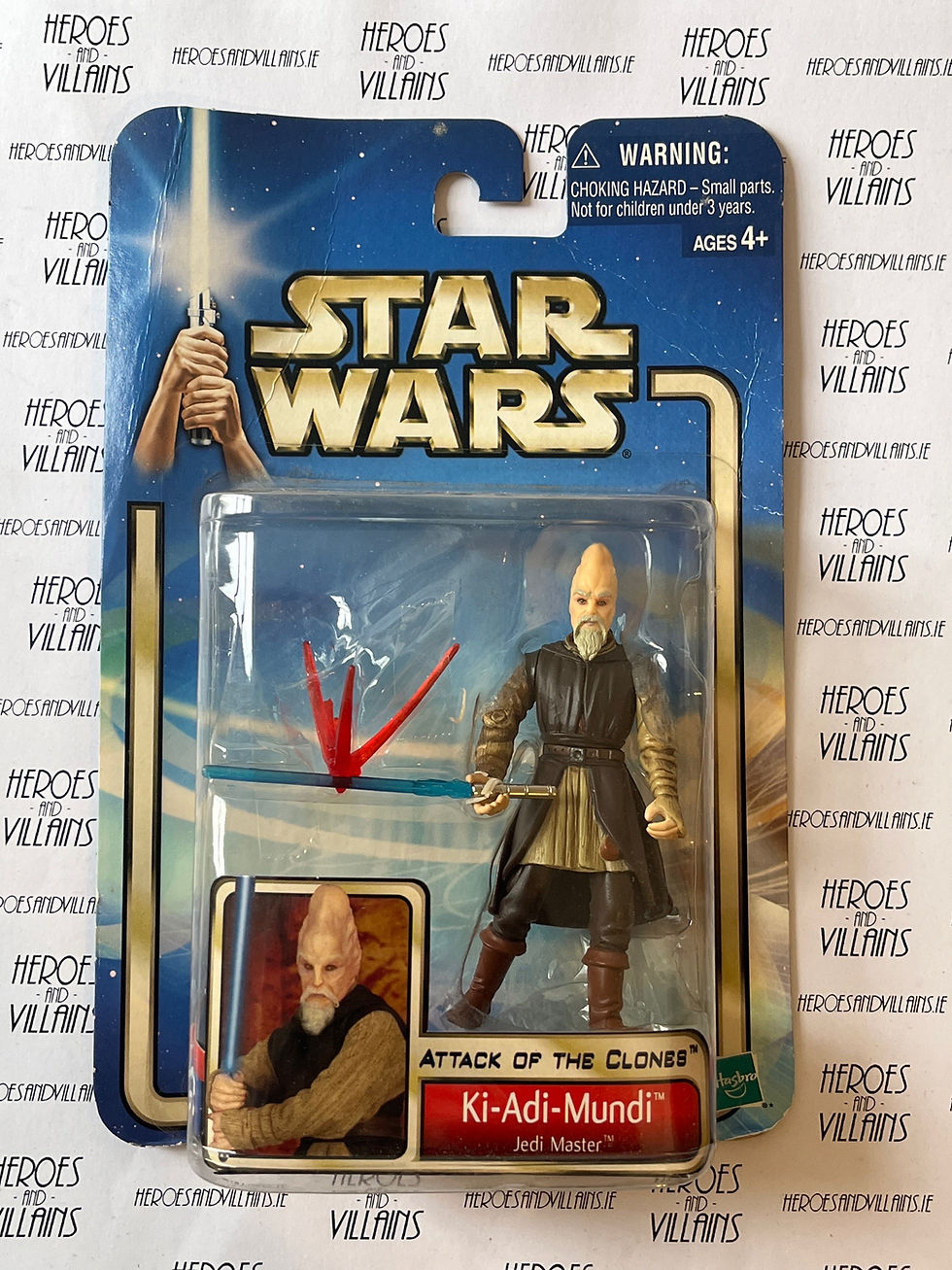 STAR WARS 3 3/4” SAGA #44 KI ADI MUNDI JEDI MASTER (HASBRO 2002)