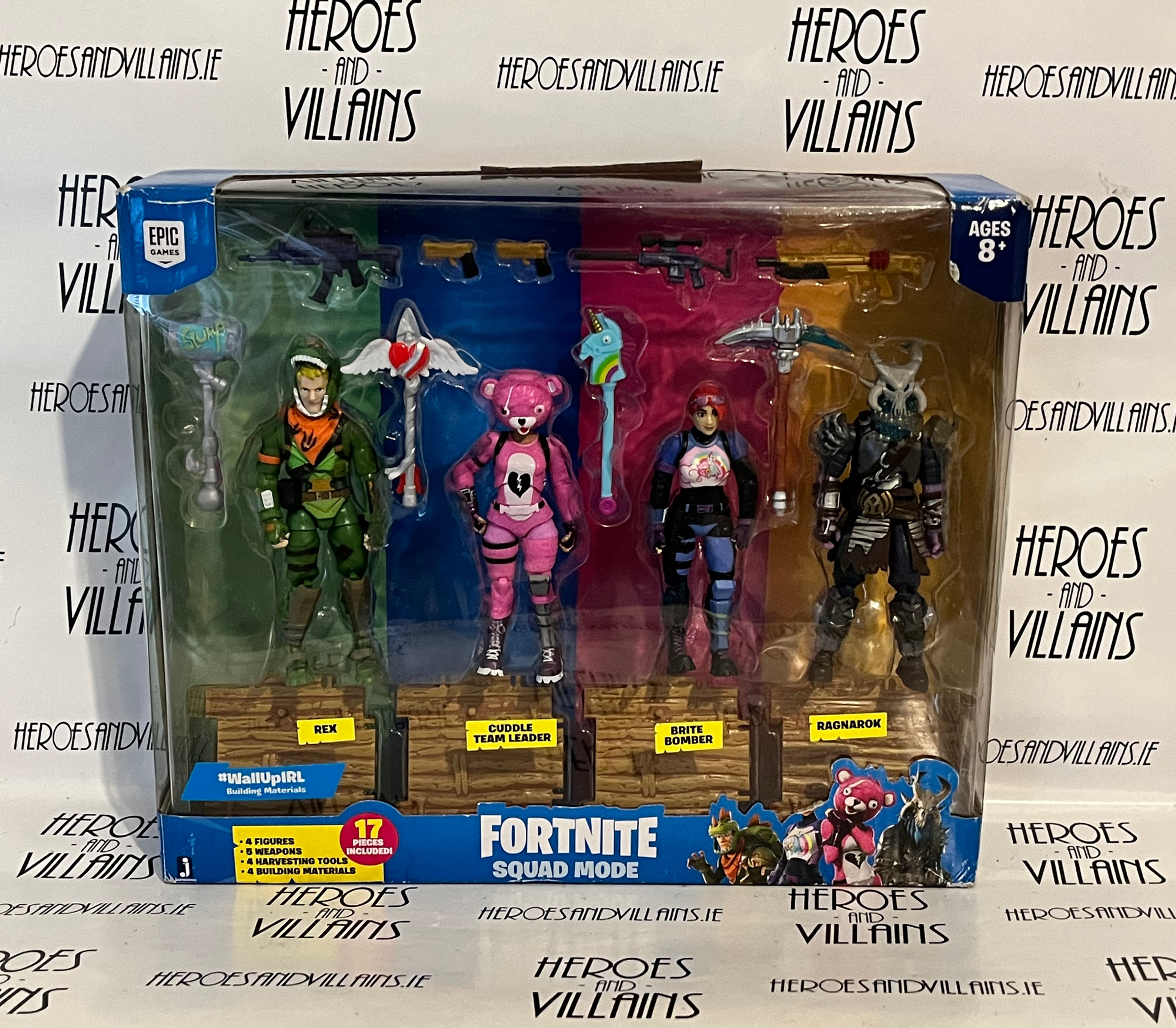 FORTNITE SQUAD MODE 4 FIGURE PACK (JAZWARES 2018)