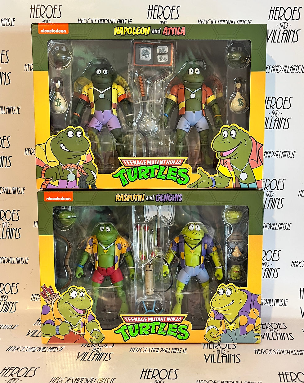 TEENAGE MUTANT NINJA TURTLES CARTOON PUNK FROGS SET OF 4 (NECA 2021)
