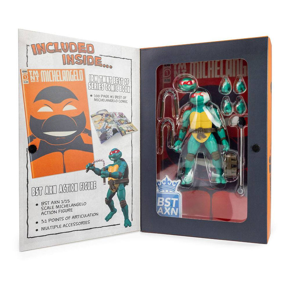 サムネイル： TMNT BST AXN IDW BEST OF MICHELANGELO COMIC AND FIGURE SET (LOYAL SU
