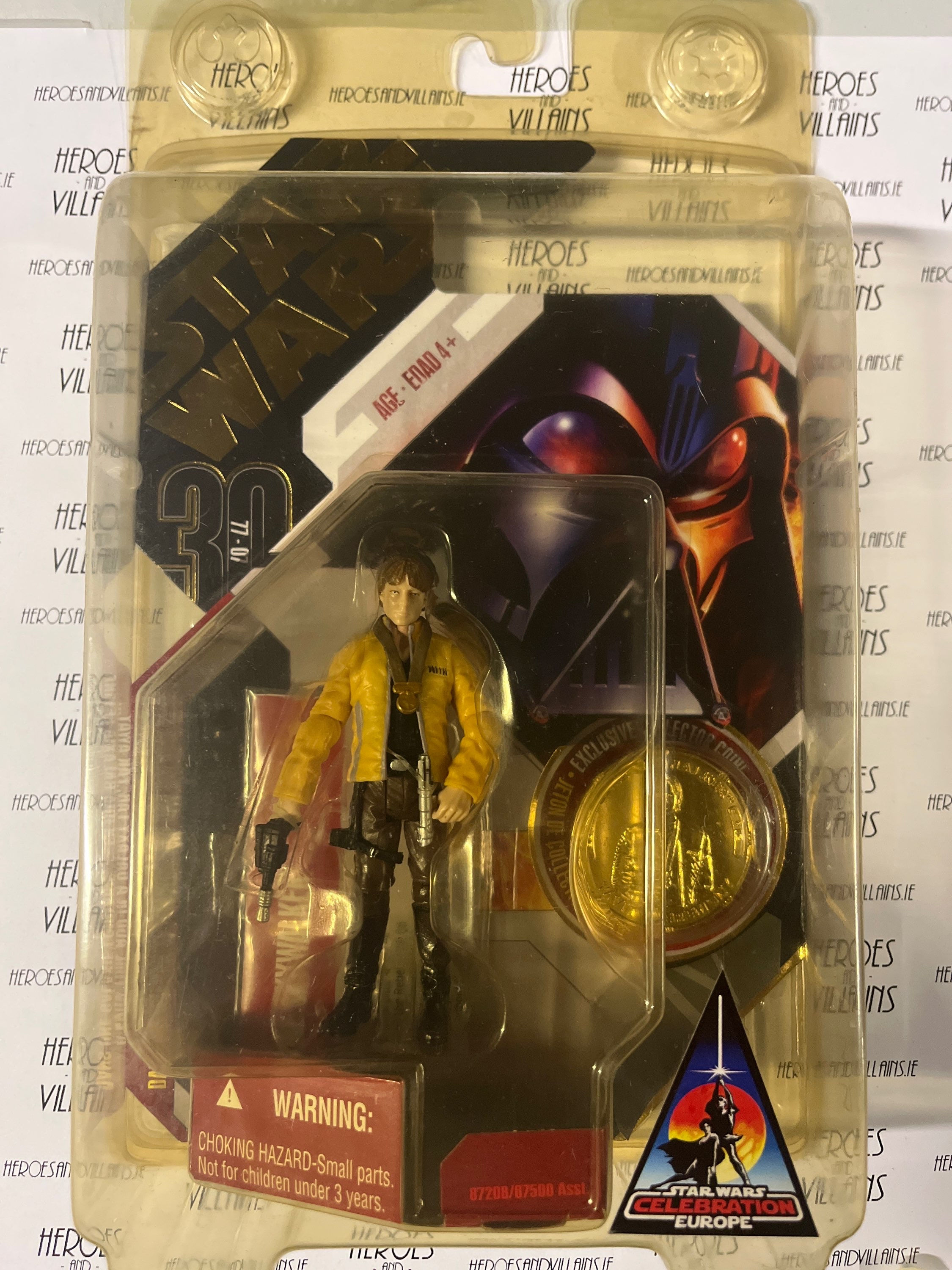 STAR WARS 3 3/4” 30TH ANNIVERSARY LUKE SKYWALKER YAVIN CEREMONY CELEBRATION EURO