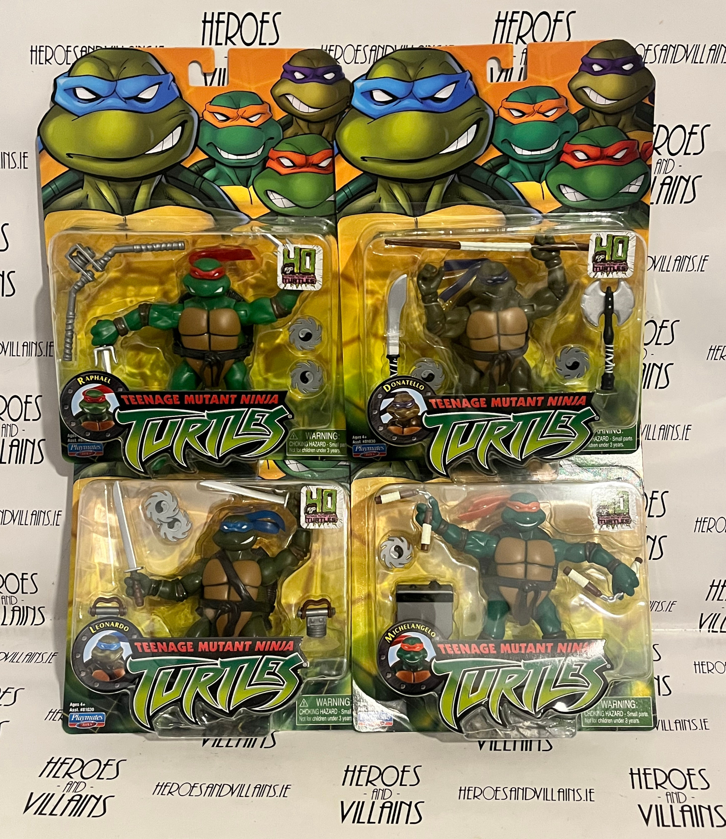 RE- ORDER: TEENAGE MUTANT NINJA TURTLES CLASSIC 2003 4 FIGURE SET (PLAYMATES 202