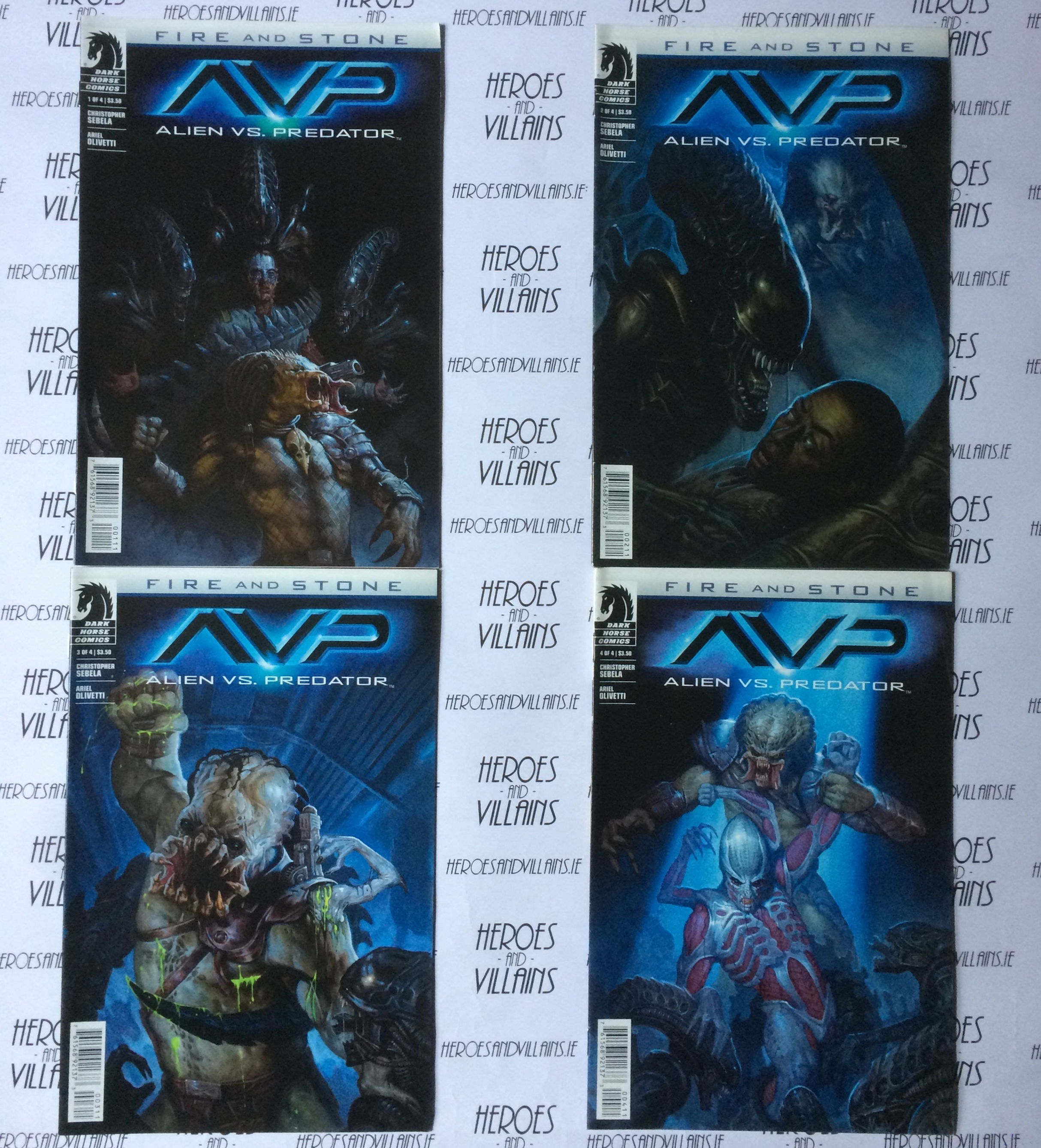 ALIEN VS PREDATOR FIRE & STONE MINI SERIES (DARK HORSE COMICS 2015)