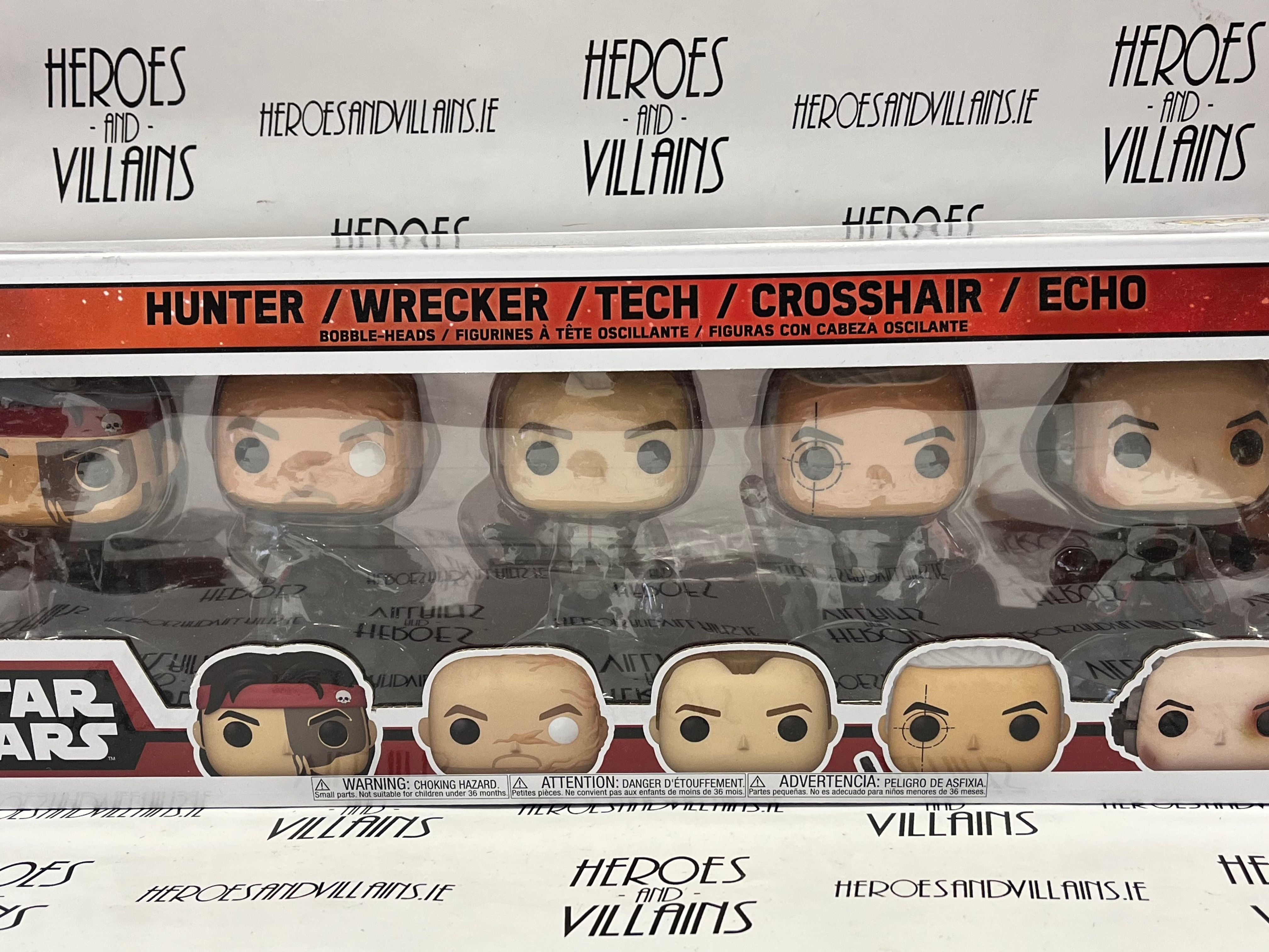 POP! STAR WARS THE BAD BATCH SET OF 5 - HUNTER, WRECKER, TECH, ECHO, CROSSHAIRS