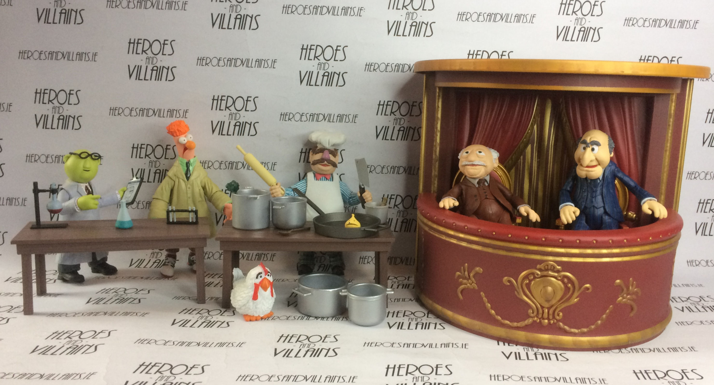 MUPPETS SERIES 2 STATLER, WALDORF, BUNSEN, BEAKER, SWEDISH CHEF (DST