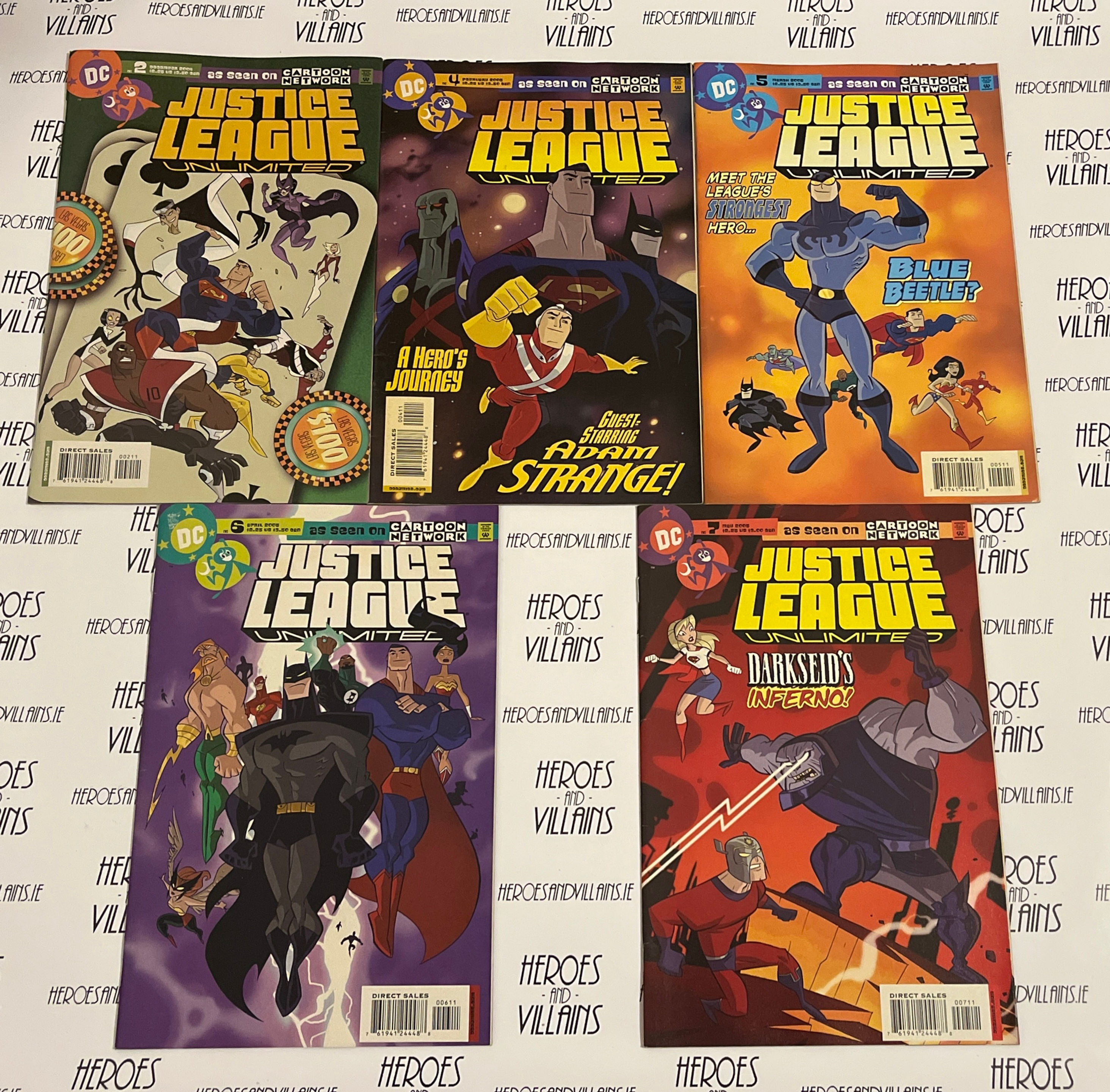 JUSTICE LEAGUE UNLIMITED 5 COMIC PACK #1 (DC COMICS 2004)