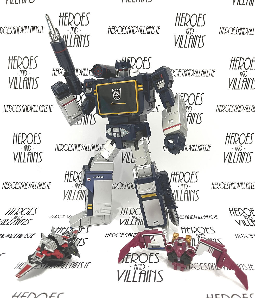 Thumbnail: TRANSFORMERS MASTERPIECE MP- 13 SOUNDWAVE WITH LASERBEAK AND BONUS RATBAT (TAKAR