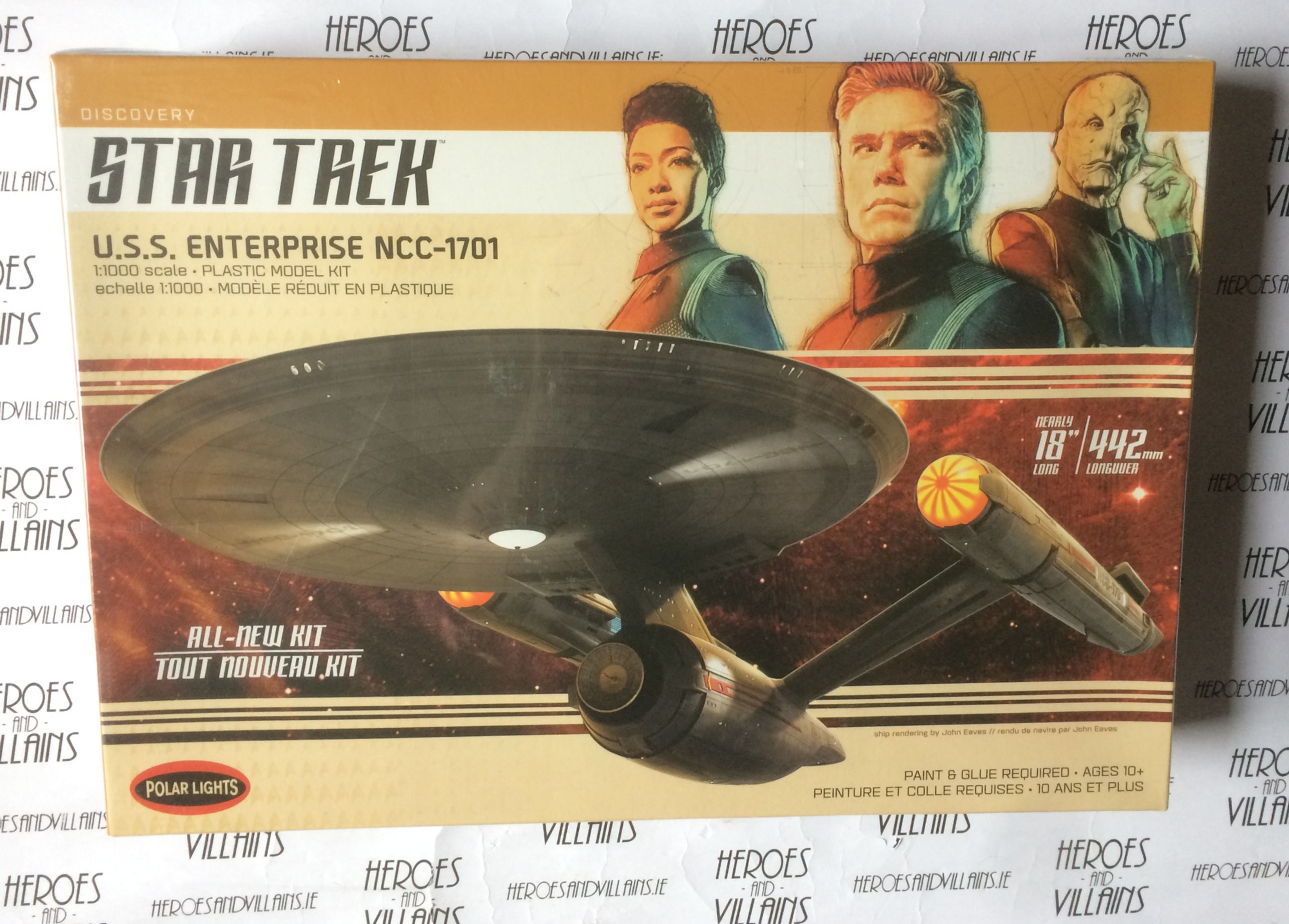 STAR TREK DISCOVERY USS ENTERPRISE 1/1000 MODEL KIT (POLAR LIGHTS 2021)