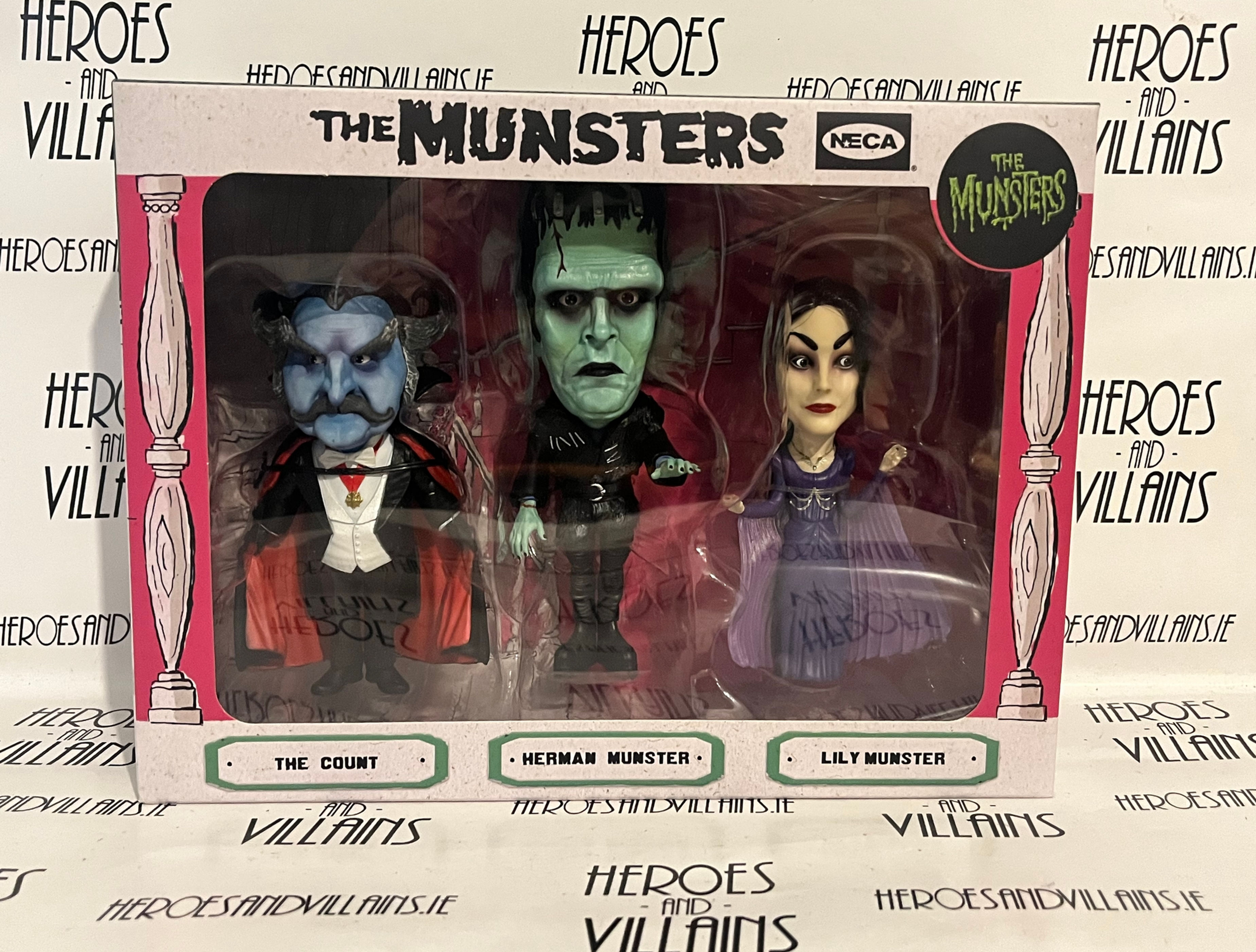 ROB ZOMBIES MUNSTERS BOBBLEHEAD 3 PACK (NECA 2022)
