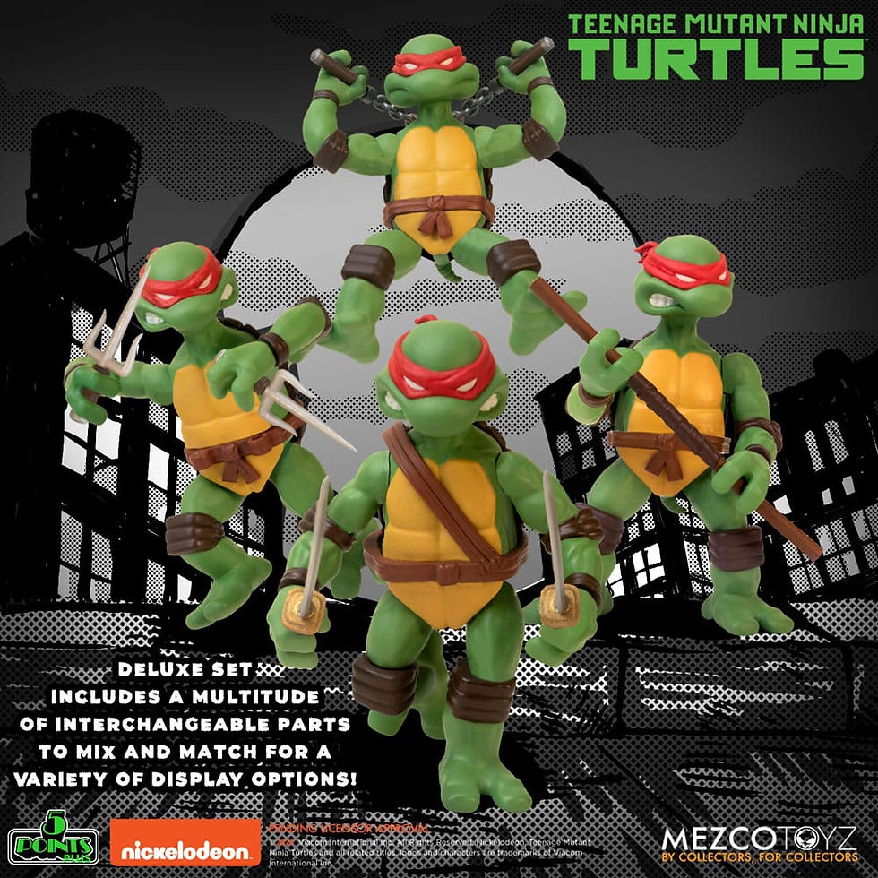Thumbnail: TEENAGE MUTANT NINJA TURTLES 5 POINTS PLUS DELYXE SET (MEZCO TOYZ 2024) 