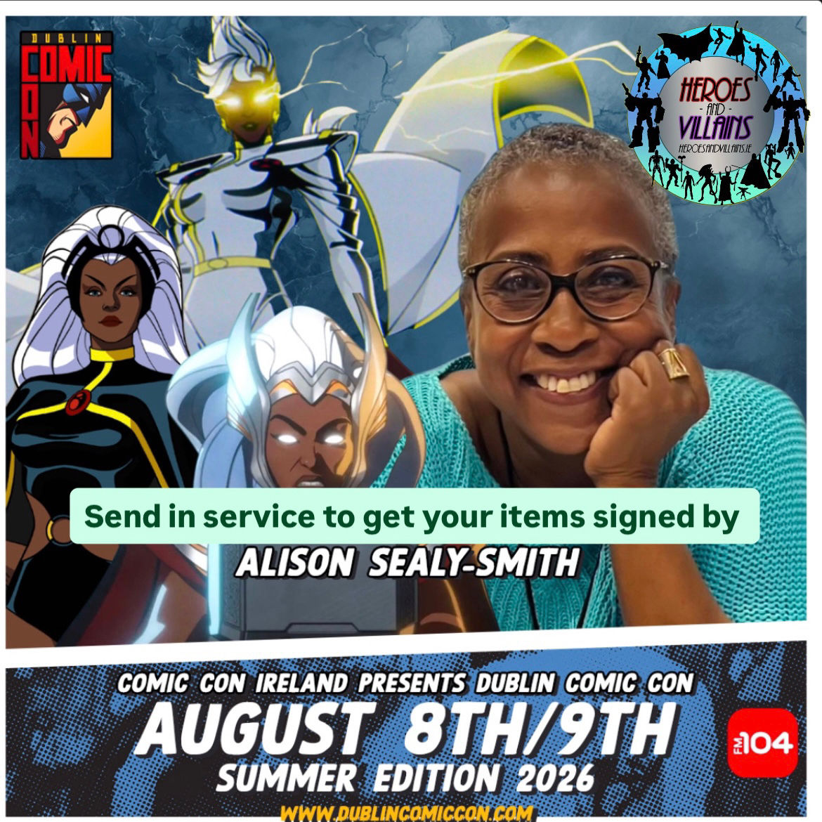 ALISON SEALY-SMITH @DUBLIN COMIC CON SIGNED ITEM SEND IN SERVICE (AUGUST 2026) 
